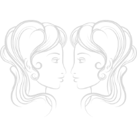 Gemini Zodiac sign on White Background