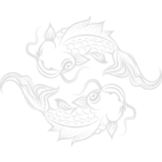 Pisces Zodiac sign on White Background