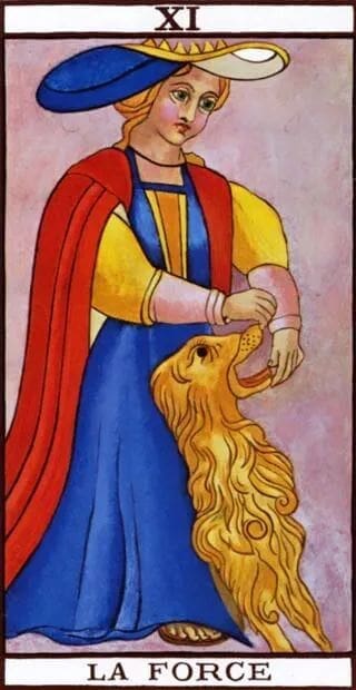Strength in the Tarot of Marseilles