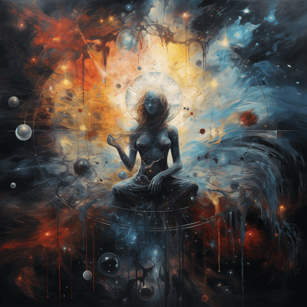Surreal Buddha Meditating